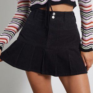 PacSun High Waisted Corduroy Pleated Mini Skirt